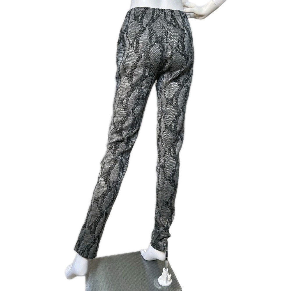 Zadig & Voltaire Pharell Python Pants Women Sz Med Grey Leggings Indie Chic Edgy - Picture 11 of 12